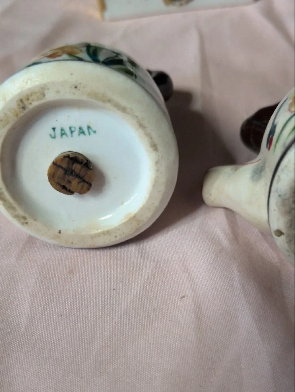 Assorted Japanese Ceramic Figurine Lot - White, Red, Green Accents